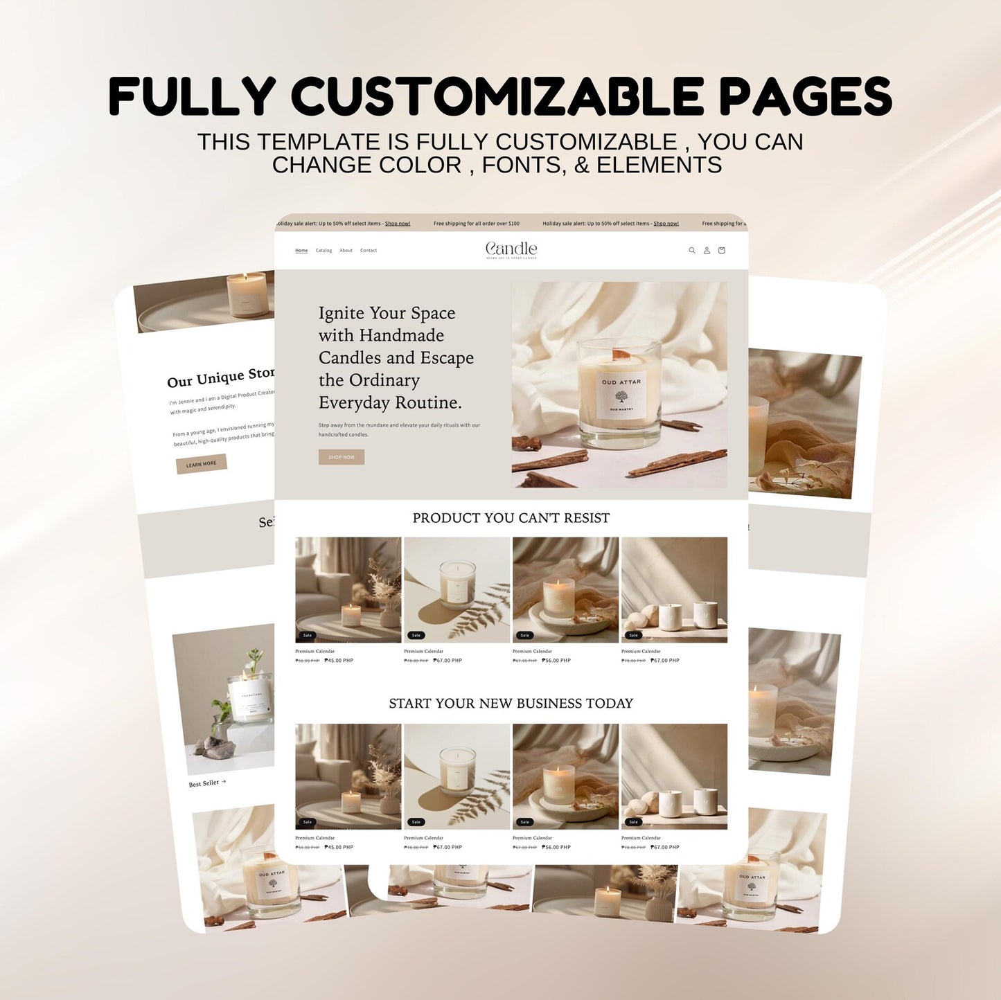 Candle Shopify Website Template