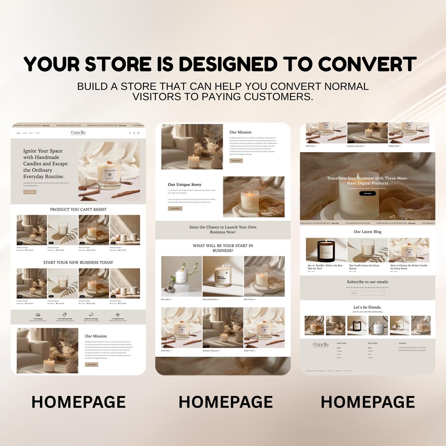 Candle Shopify Website Template
