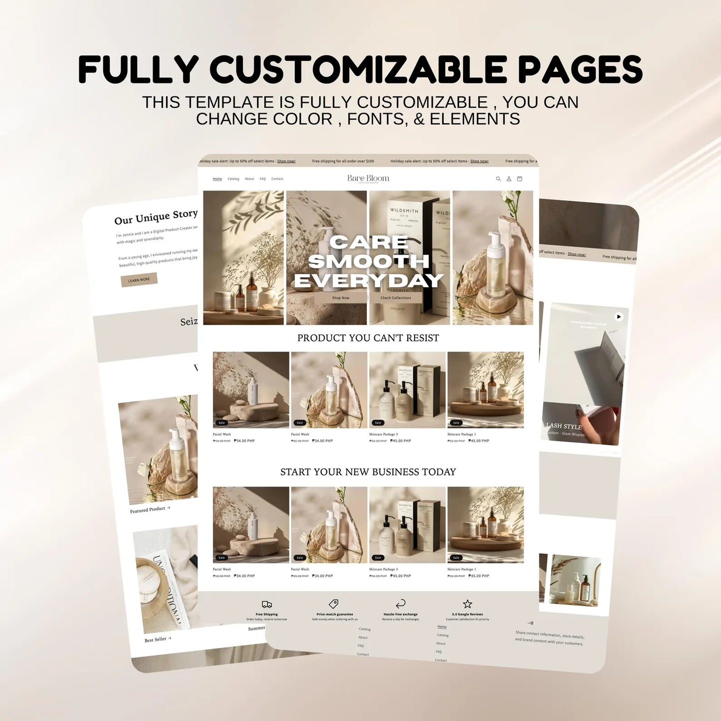 Skincare Shopify Store Template
