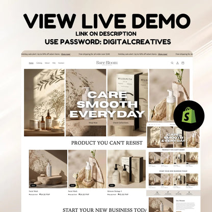 Skincare Shopify Store Template