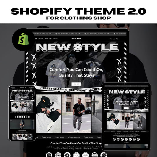 Shopify New Style Streetwear Clothing Brand: Website Template