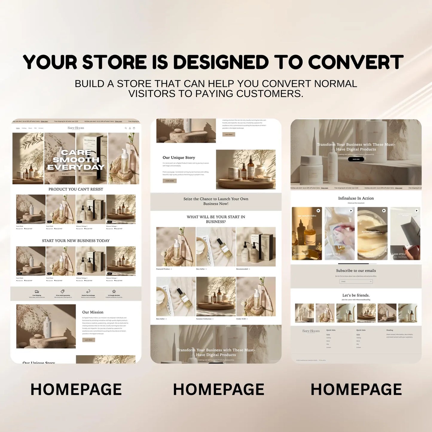 Skincare Shopify Store Template