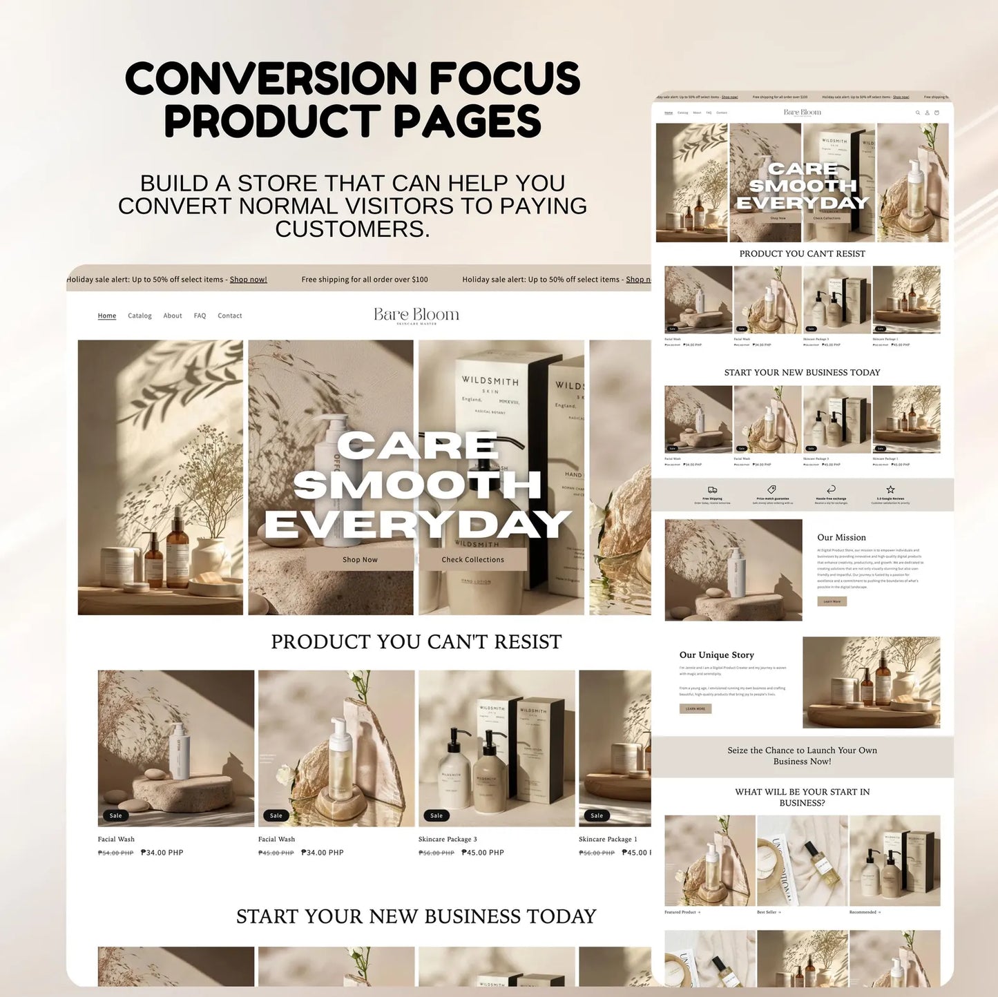 Skincare Shopify Store Template