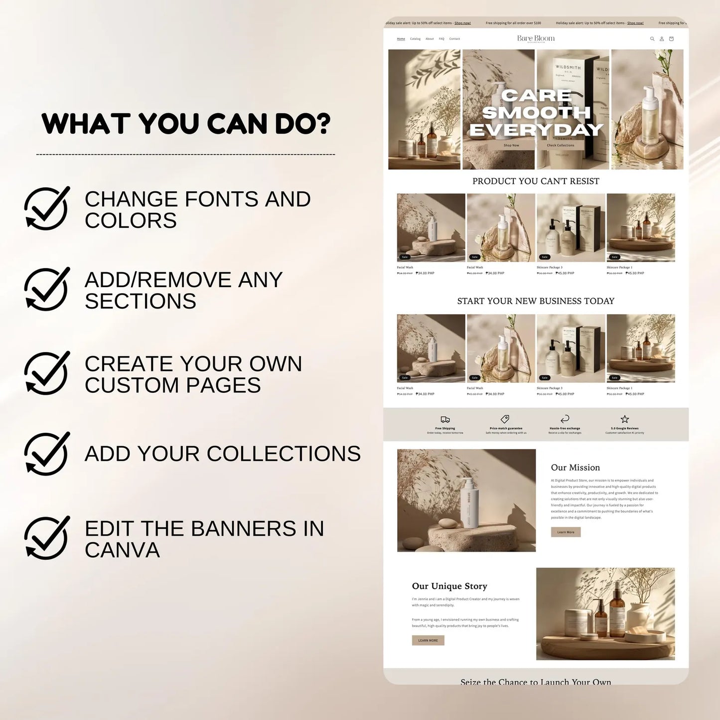 Skincare Shopify Store Template