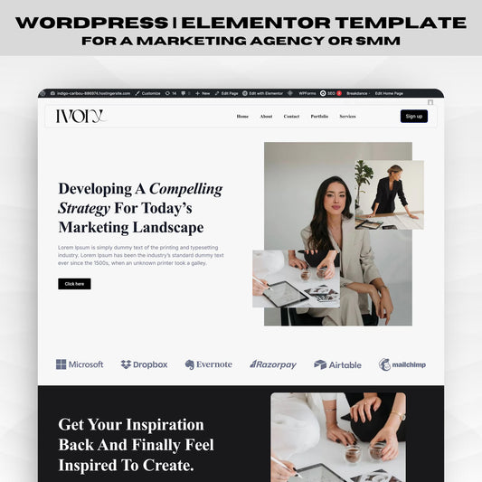 WordPress Marketing Agency Website Aura Elementor Template - Marketing Agency