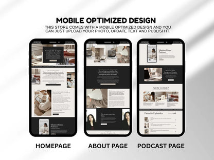 Showit Lisa Website Template for Digital Marketing Coaches & Podcasters