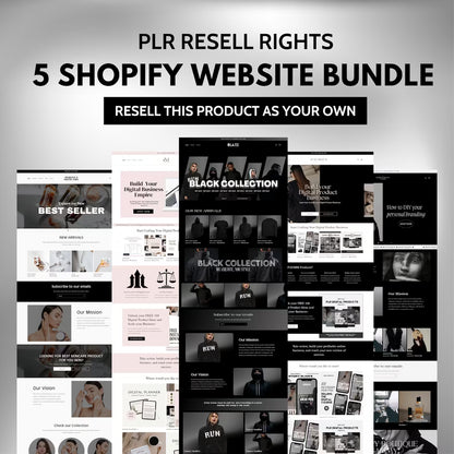 💻 5 Shopify Website Templates with Resell Rights