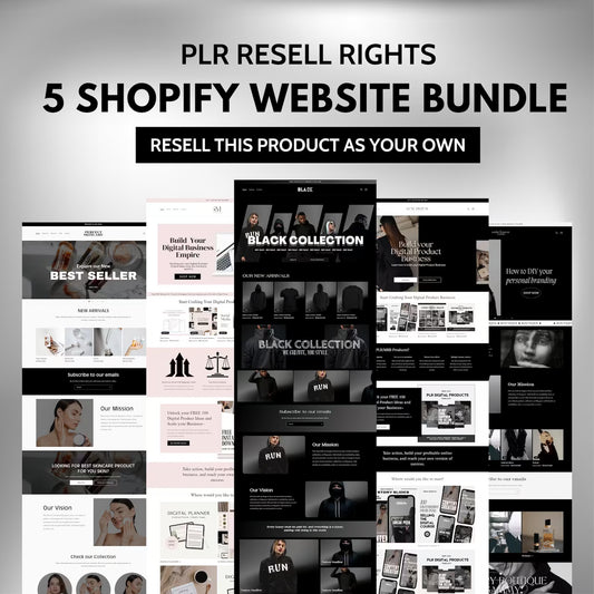 💻 5 Shopify Website Templates (PLR + MRR Included)