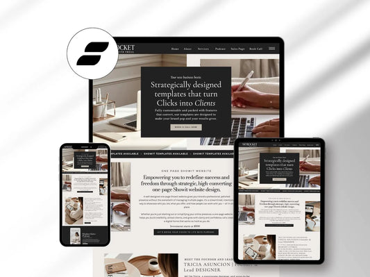 Showit Lisa Website Template for Digital Marketing Coaches & Podcasters