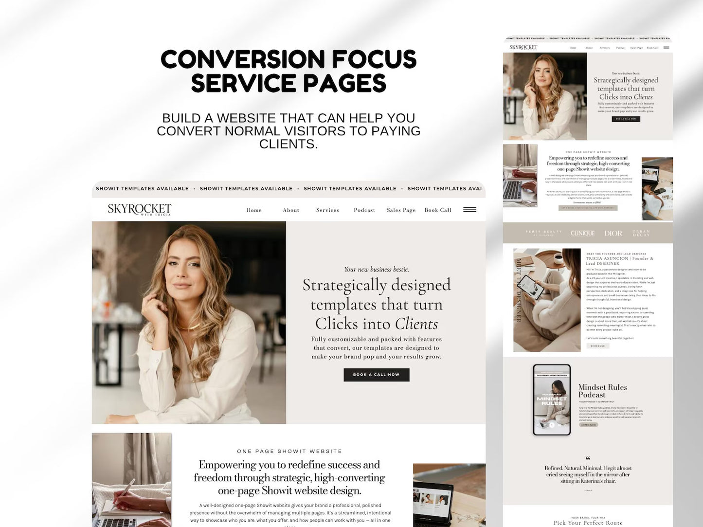 Showit Jennie Coaching Website Template