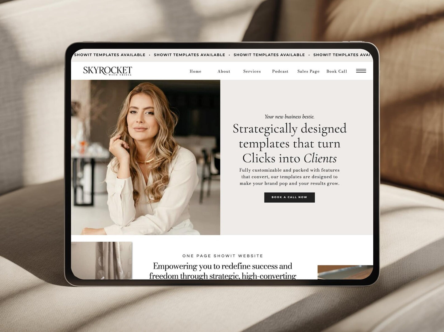 Showit Jennie Coaching Website Template