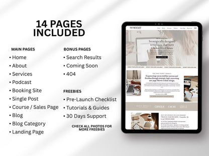 Showit Rose Website Template for Coaches