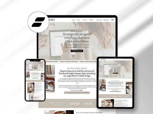 Showit Rose Website Template for Coaches
