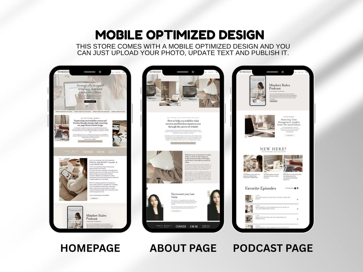 Showit Rose Website Template for Coaches