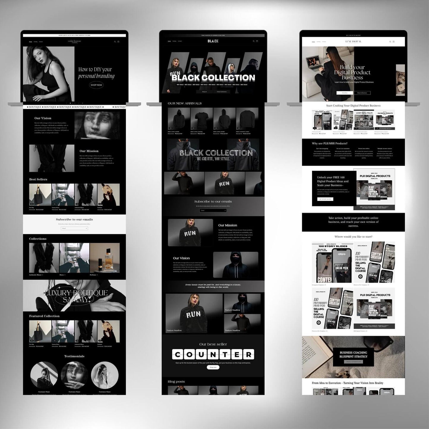 💻 5 Shopify Website Templates with Resell Rights