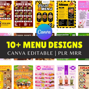 10+ Editable Restaurant & Café Menu Templates | Canva Designs PLR & MRR
