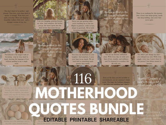 116 Motherhood Quotes Bundle (PLR + MRR Included)