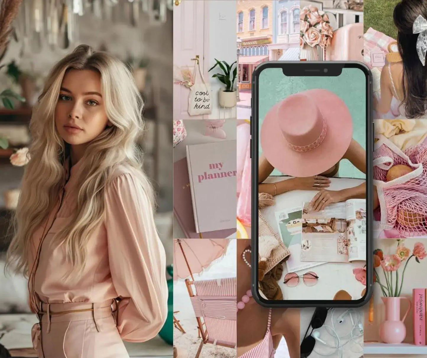 335+ Pink Aesthetic Photos, 800 Pink Coquette Reels & 100 Templates | PLR + MRR
