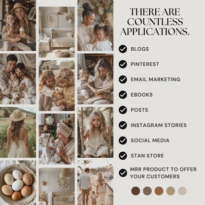 270 Motherhood Aesthetic Collection with Resell Rights | PLR + MRR