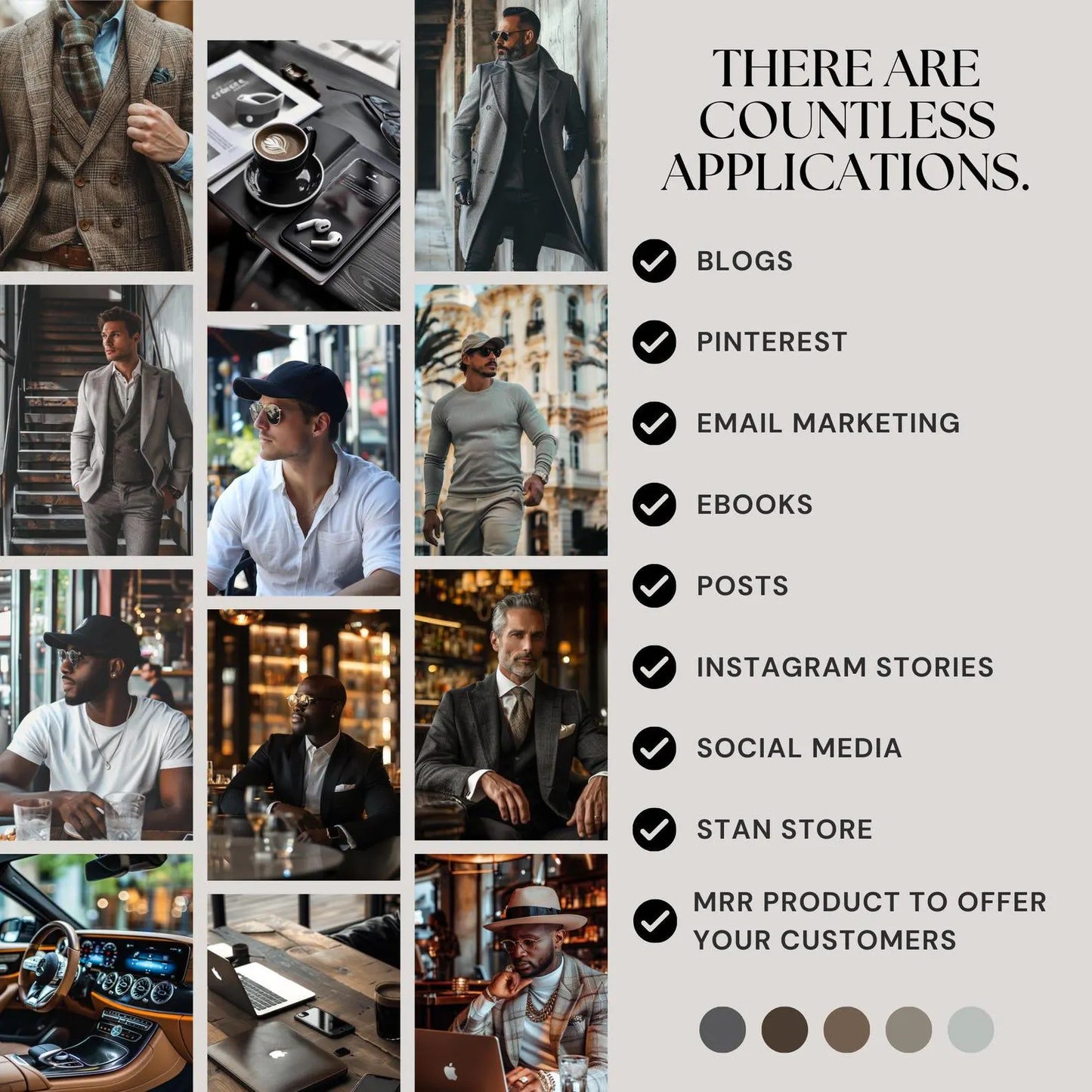300 Faceless Men Luxury Collection with Resell Rights | PLR + MRR