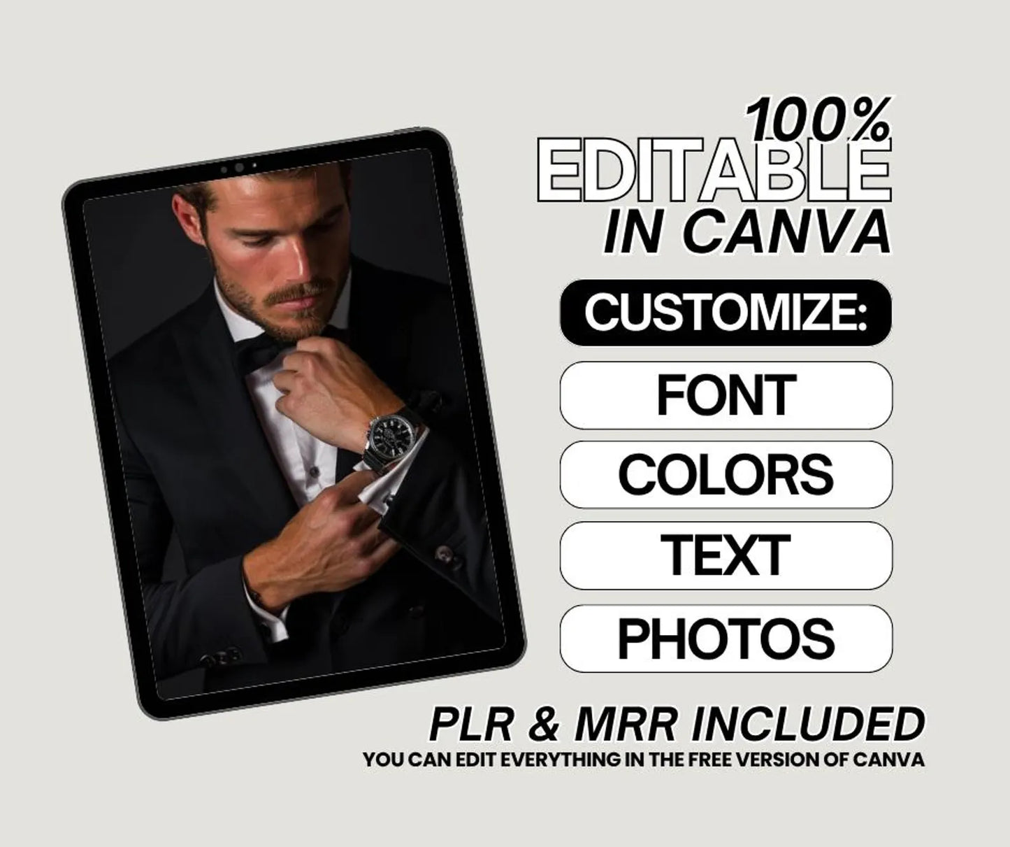 300 Faceless Men Luxury Collection with Resell Rights | PLR + MRR