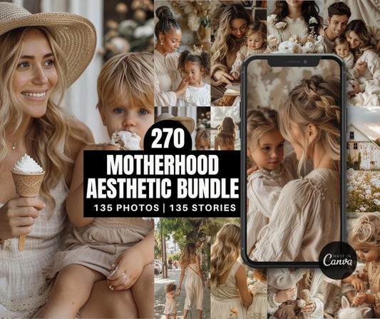 270 Motherhood Aesthetic Collection with Resell Rights | PLR + MRR
