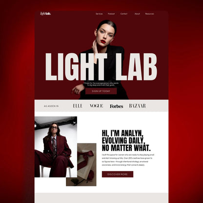 Showit Light Lab Website Template #2: For Coaches, Speakers & Podcasters