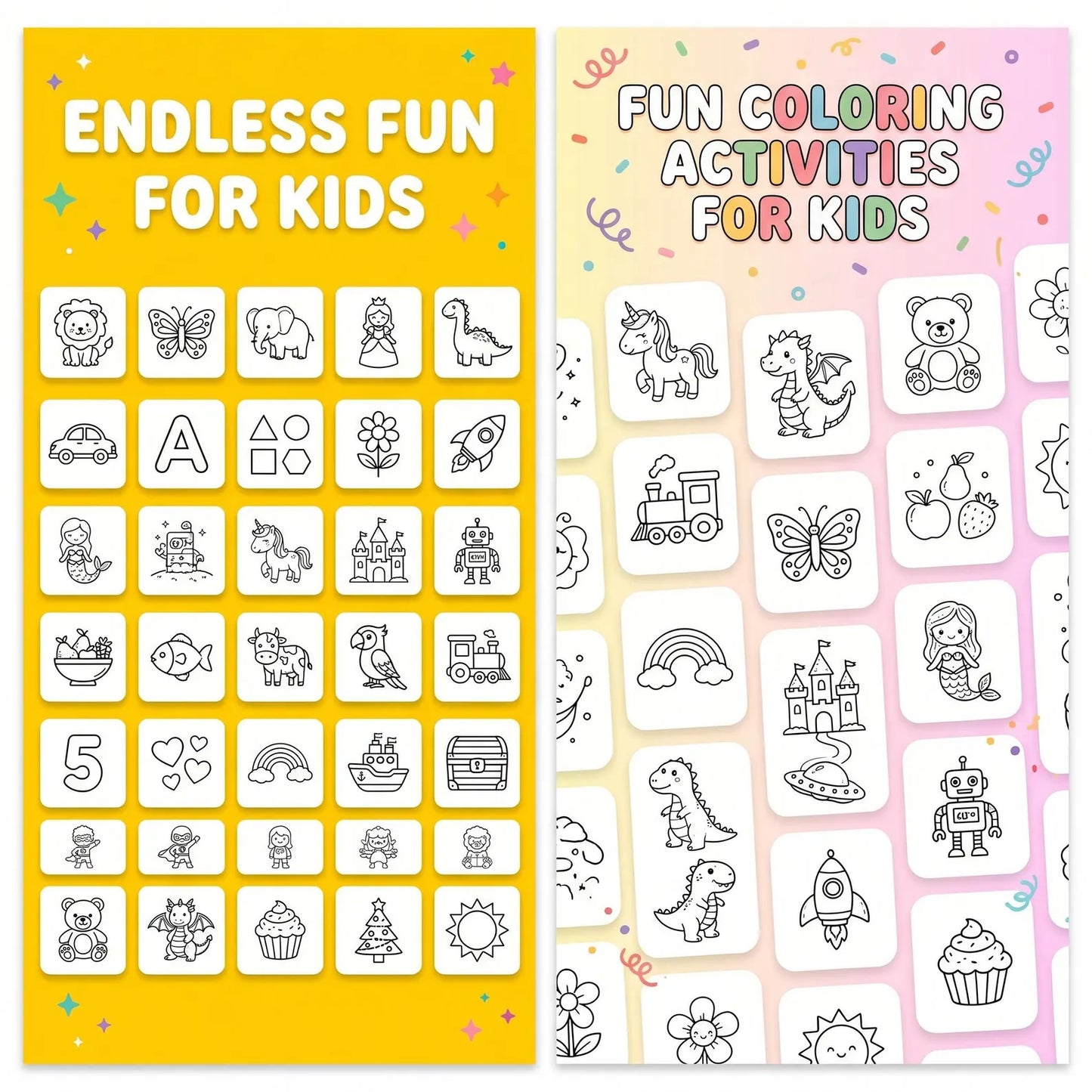 Funny Coloring Pages Kids Learning Bundle with Resell rights | PLR + MRR