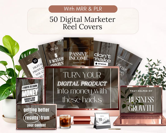 50 Instagram Reel Cover Templates | PLR &amp; MRR Rights