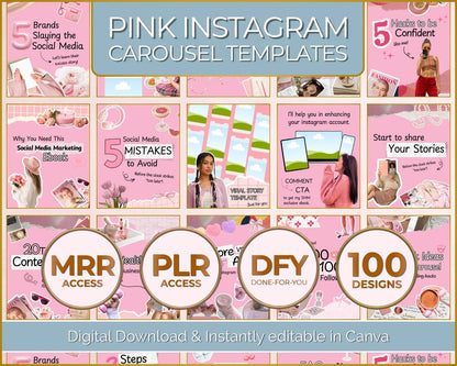 Complete Pack: 387 Aesthetic Elements + 100 Brand Board Templates + 50 Reel Covers + 100 Carousel Templates