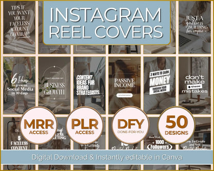 Complete Pack: 387 Aesthetic Elements + 100 Brand Board Templates + 50 Reel Covers + 100 Carousel Templates