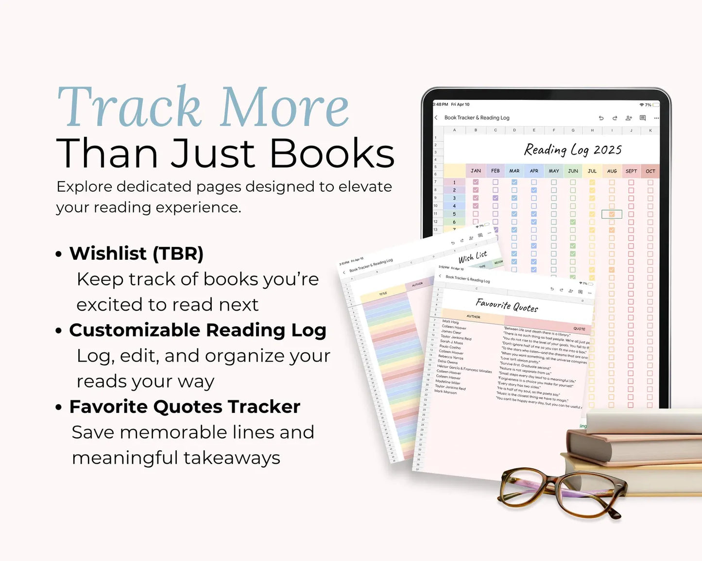 Book Tracker Spreadsheet Template with Resell Rights | PLR + MRR