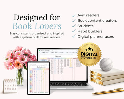 Book Tracker Spreadsheet Template with Resell Rights | PLR + MRR