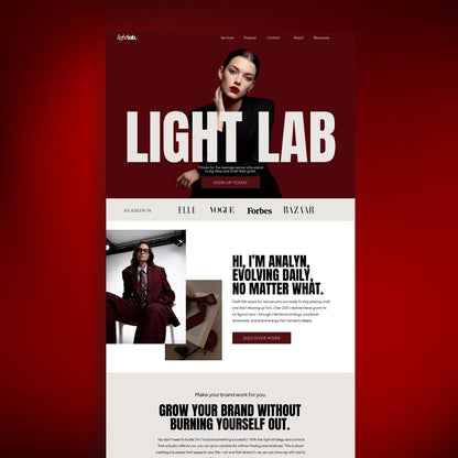 Showit Light Lab Website Template #2: For Coaches, Speakers & Podcasters