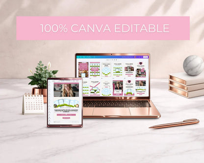 36 Pink Color Pinterest Pin Templates | PLR + MRR