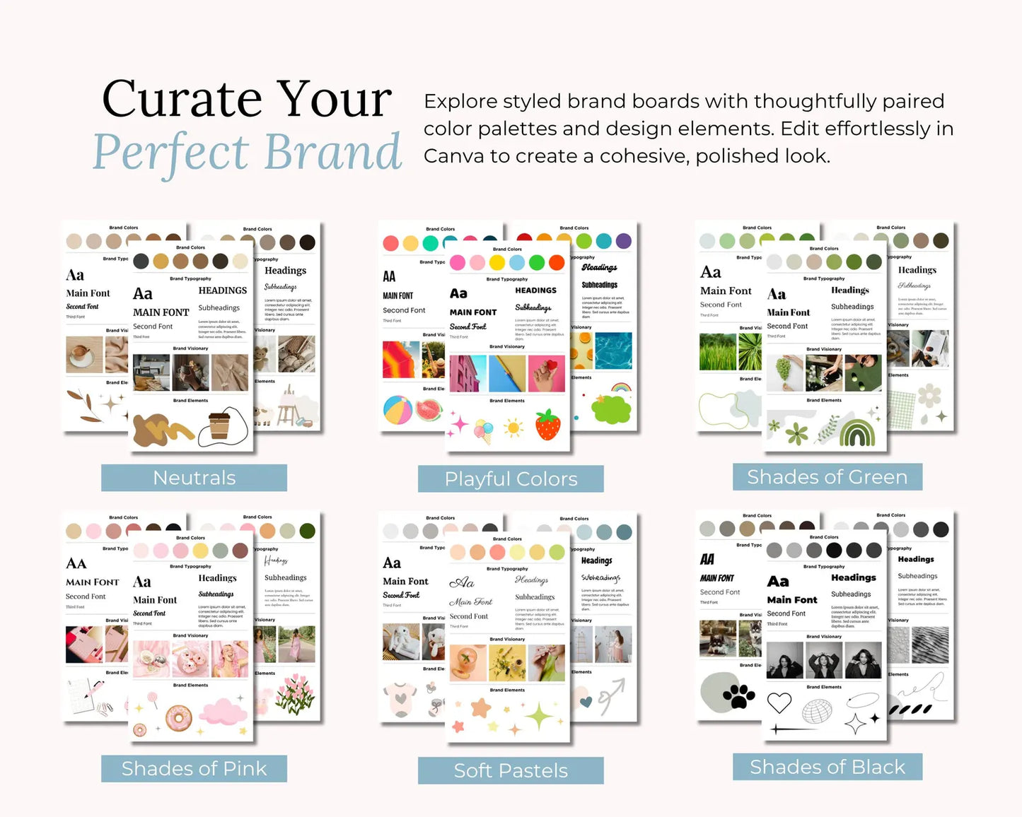 100+ PLR Brand Board Templates (Canva)