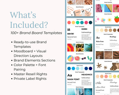 100+ PLR Brand Board Templates (Canva)