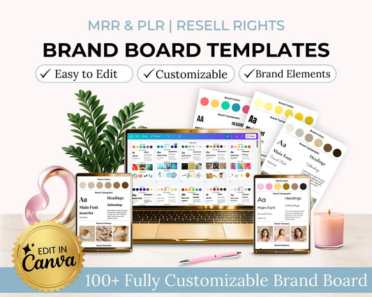 100+ PLR Brand Board Templates (Canva)