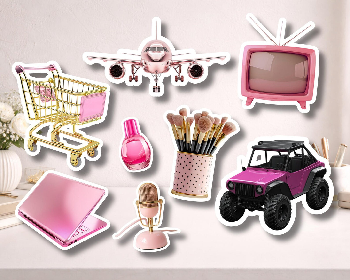 380+ Pink And Gold Clipart Bundle with Resell Rights | PLR + MRR
