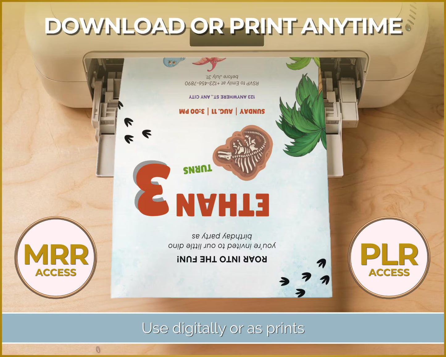 35 Birthday Invitation Templates | Editable Canva Templates | PLR + MRR Digital Product