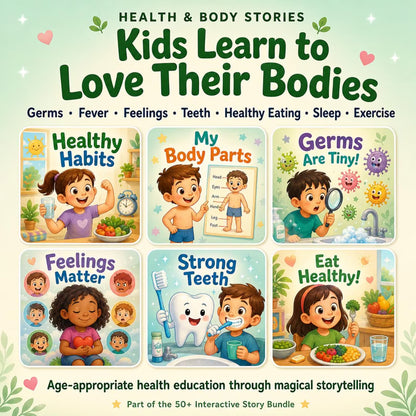50+ Interactive Kids Storybooks Bundle with Resell Rights |Animated & Voice-Narrated | Science, Nature, Health, Animals & Educational Learning Activities