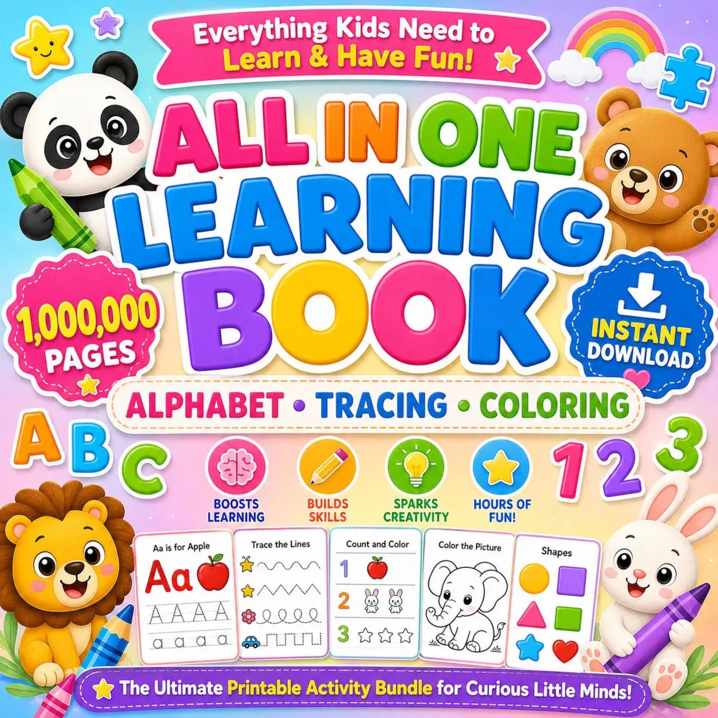 25,000+ Printable Learning Activities, Worksheets, Games & Coloring Pages with Resell Rights