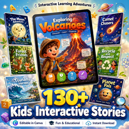 Little Minds & Curious Hearts: Stories That Shape Young Kinds | 130+ Interactive Stories with Resell Rights