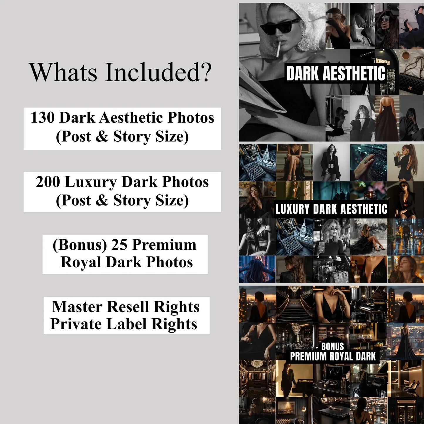 330 Dark Luxury Content Collection with PLR & MRR Rights